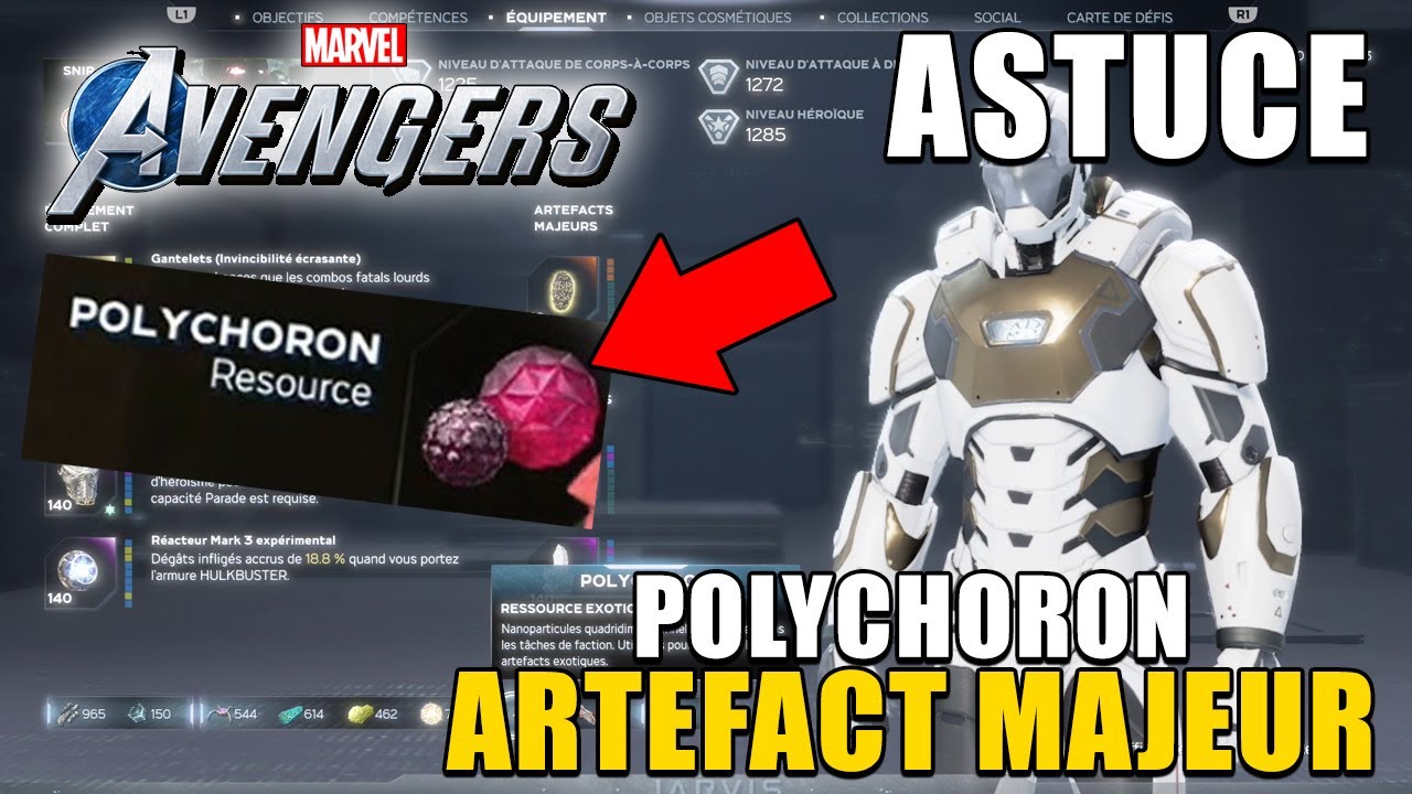 MARVEL'S AVENGERS - OBTENIR DU POLYCHORON RAPIDEMENT SANS ATTENDRE (Astuce) ARTEFACT MAJEUR