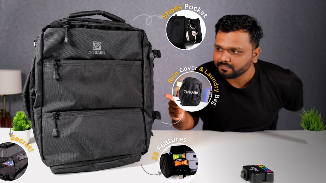 Best Backpack For Traveling/Office/College in India, 35 Features | Zingaro Backpack Review