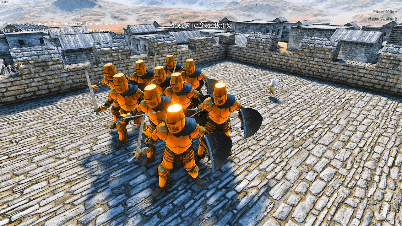 Golden Knights Mission to Save Little Kitten Vs Heavy Knights - Ultimate Epic Battle Simulator UEBS