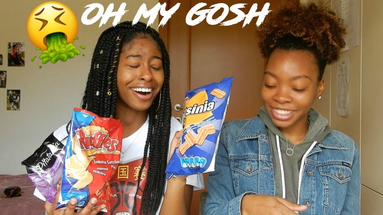 | AMERICANS TRY GREEK SNACKS! *must watch*| tramsue |