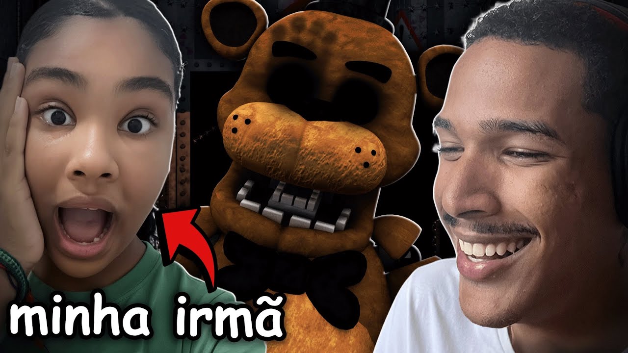 MINHA IRMÃ JOGANDO FNAF PELA PRIMEIRA VEZ NO ROBLOX KKKKKKK