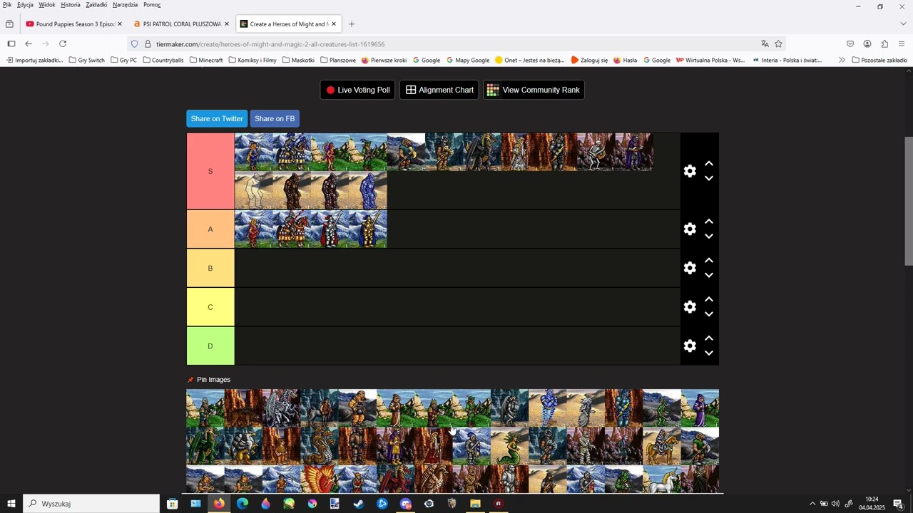Tier lista jednostek z Heroes II/Tierlist units of Heroes II