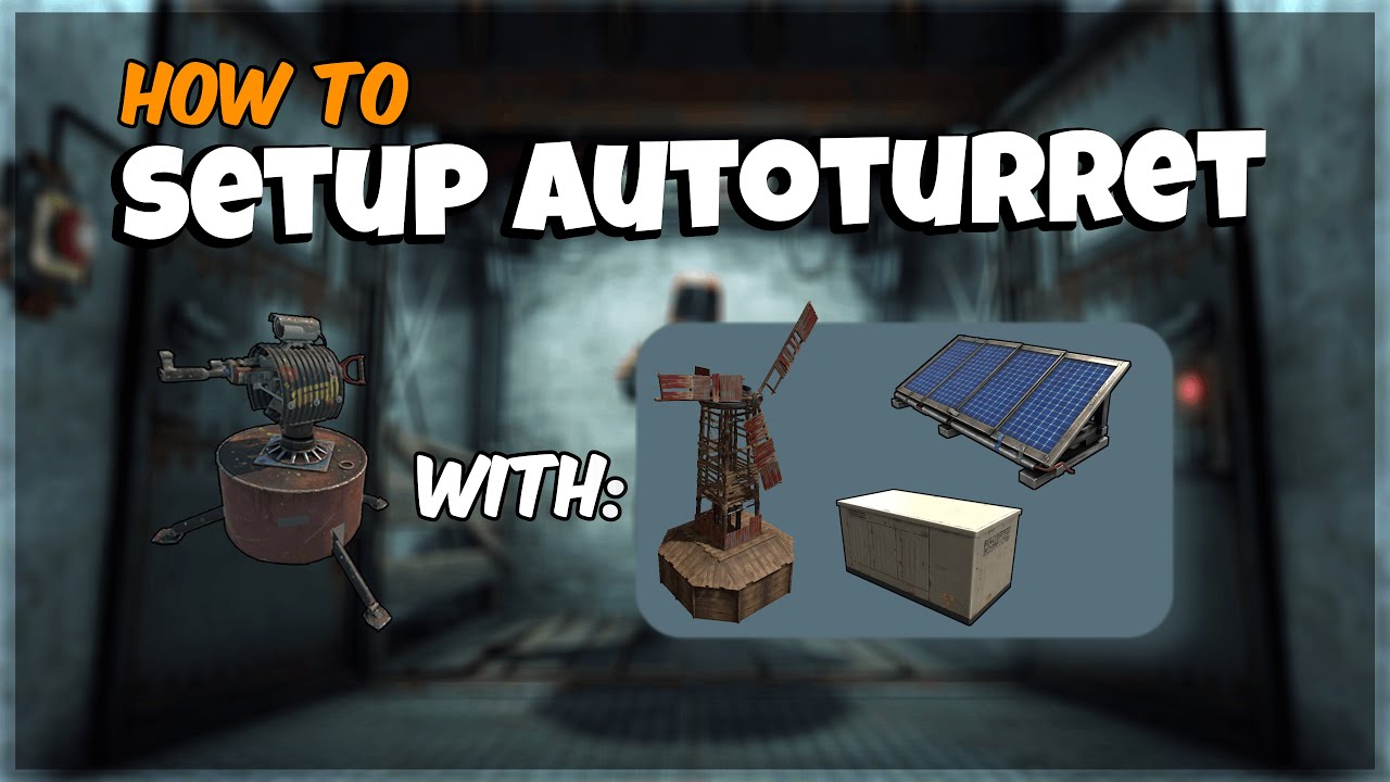 ⚔️ How to Easily Setup Auto Turret in Rust | With Using Solar Panel, Wind Turbine & Test Generator