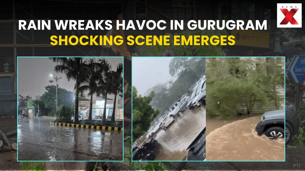 Gurugram Waterlogging: Airia Mall Road Submerged as Monsoon Chaos Disrupts Daily Life | NewsX