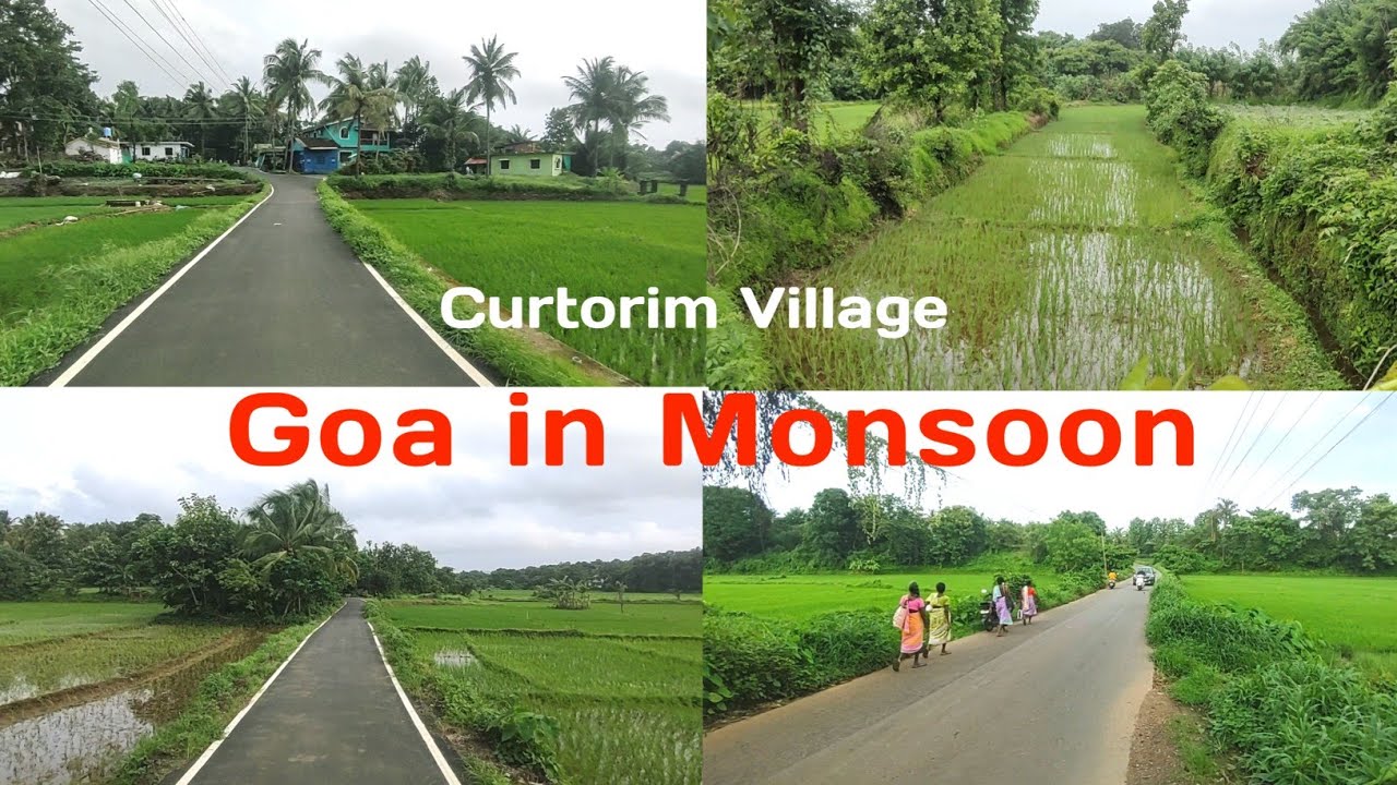 Goa in Monsoon, Beautiful Curtorim Village south Goa