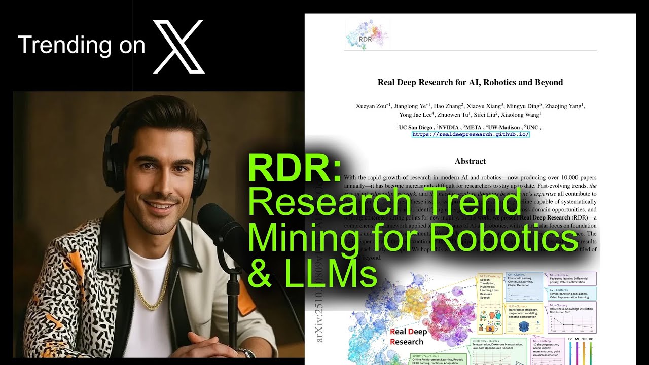 RDR: Research Trend Mining for Robotics & LLMs