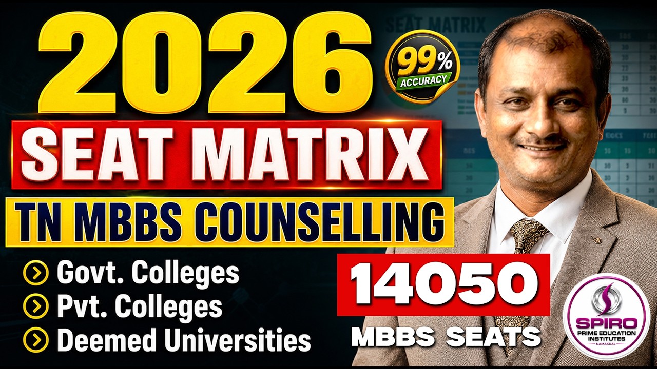 TN MBBS Seat Matrix Out! (14,050 Seats) 99% Accurate TN MBBS Seat Matrix | Full Breakdown | Spiro