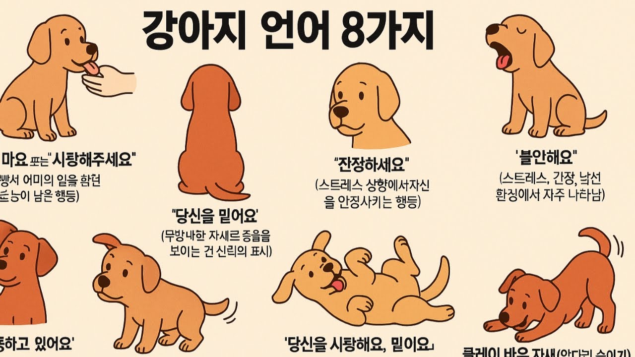 강아지 키운다면 꼭 알아야 할 강아지 언어 8가지!