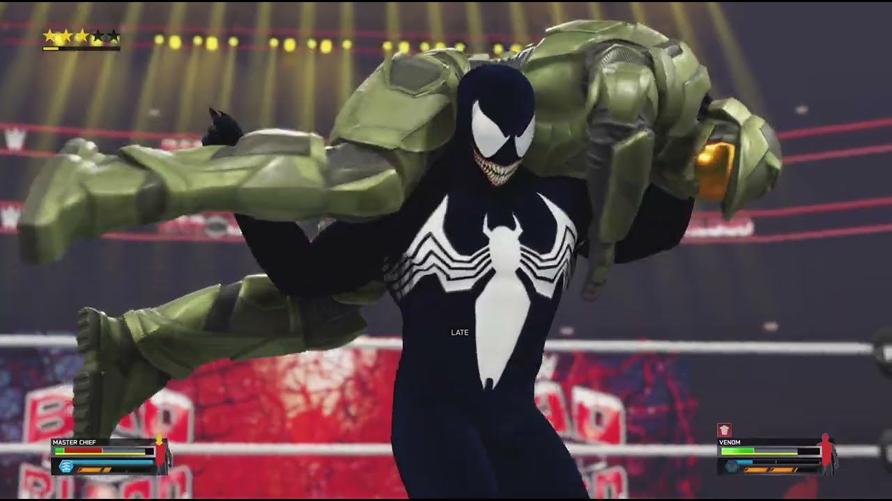 Master Chief VS Venom WWE 2K25