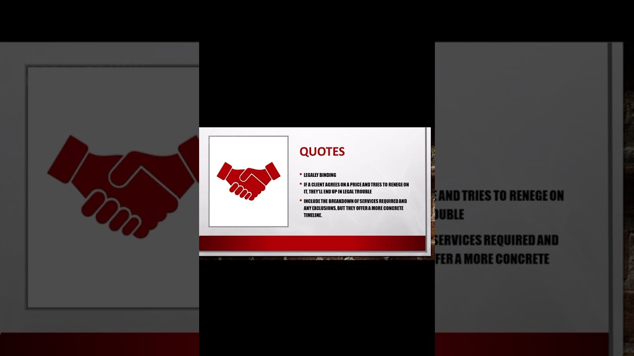 Quotes, Estimates, Bids & Proposals