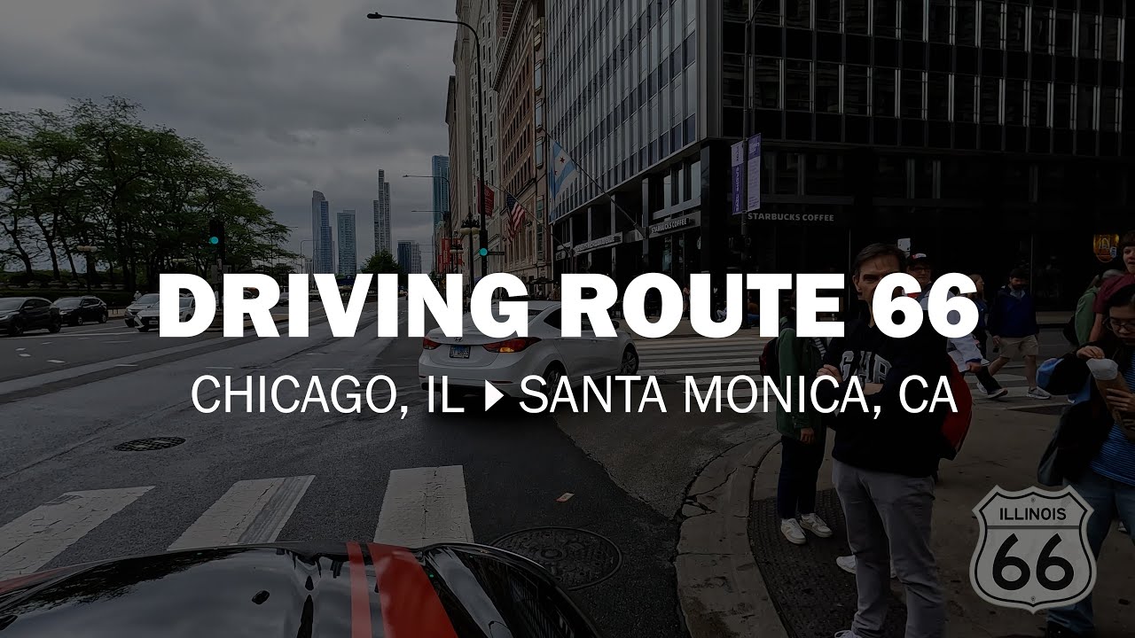 Entire Trip Driving Route 66 - Chicago to Santa Monica