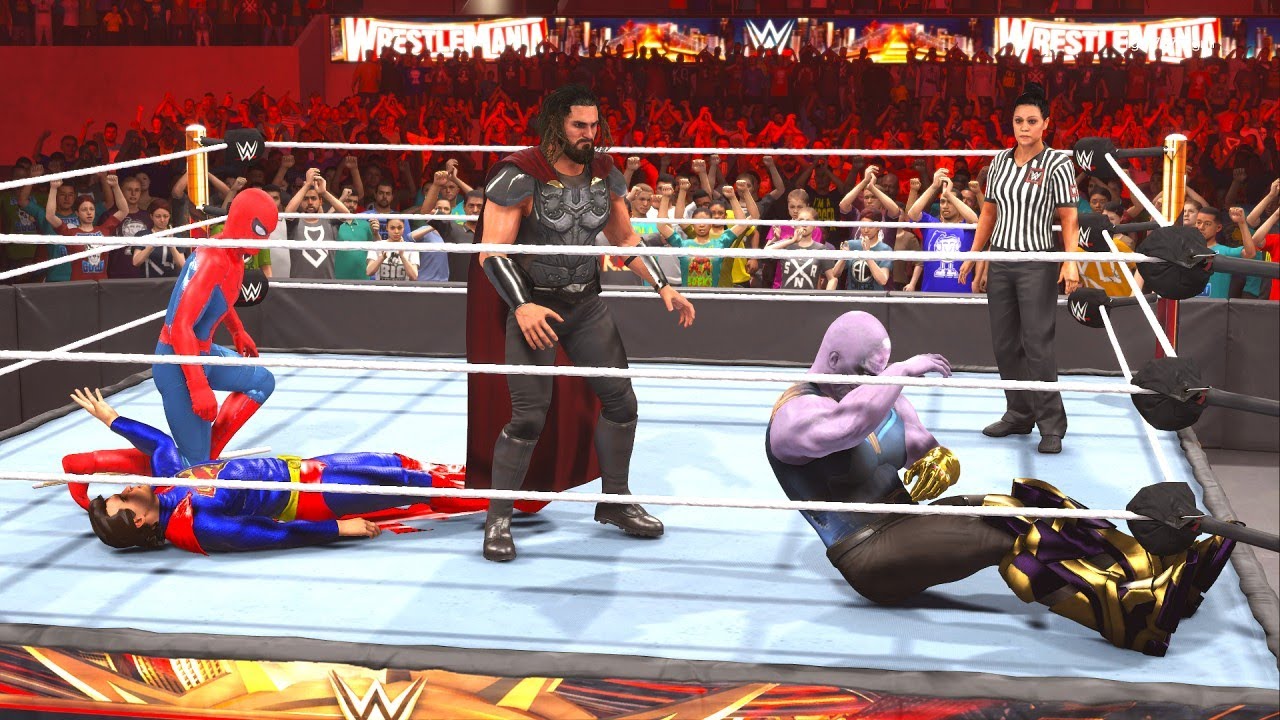 227. spider man vs thor super man superhero wwe,Best Marvel's Avengers Tag Teams | Elimination Match
