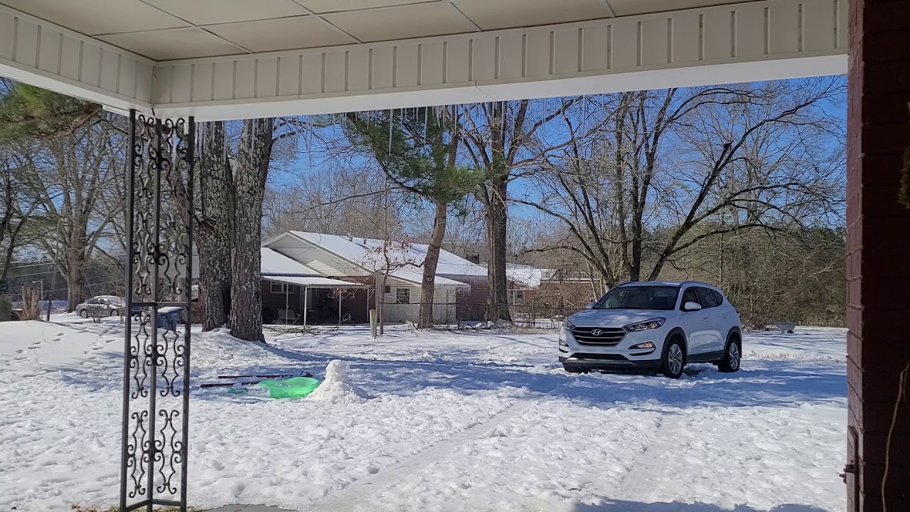 stuck sa ice and  snow