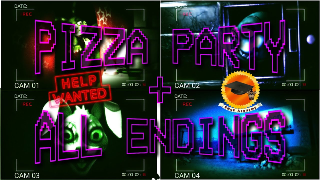 How to beat FNaF VR - Pizza Party + ALL ENDINGS Walkthrough | FNaF Academy