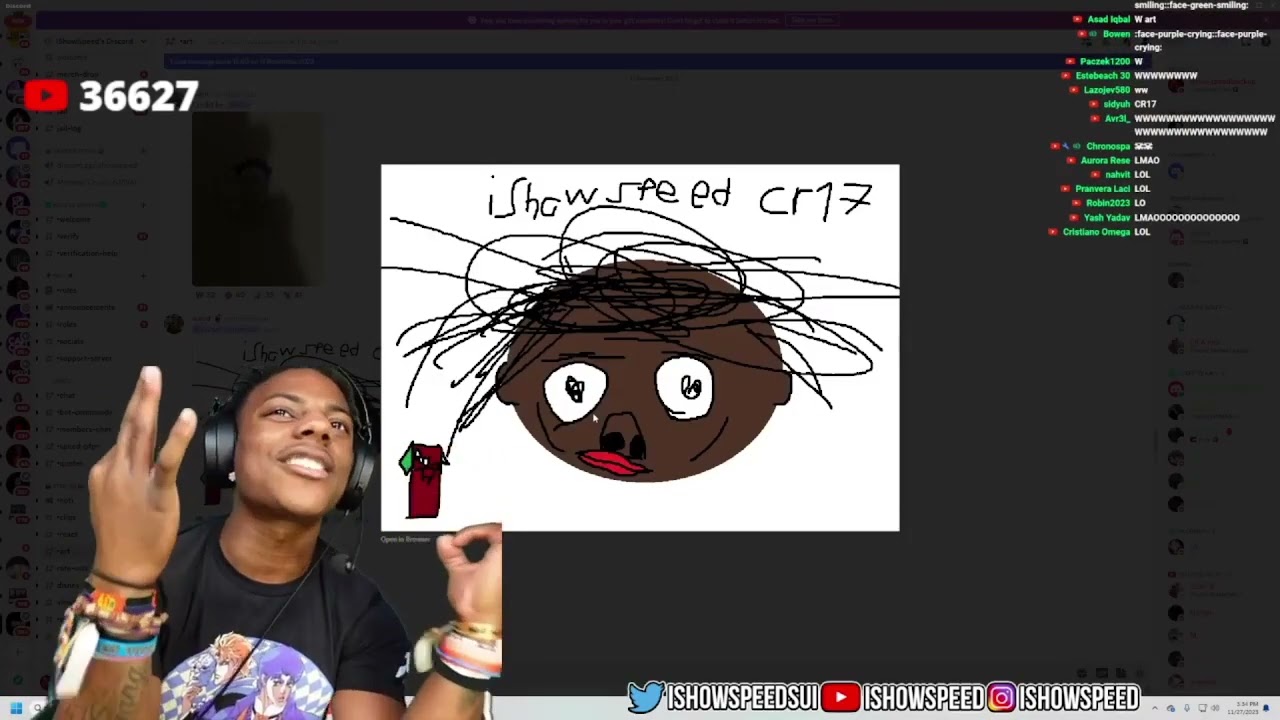 IShowSpeed Reacts To His FAN ARTS! (Funny) 🤣😂