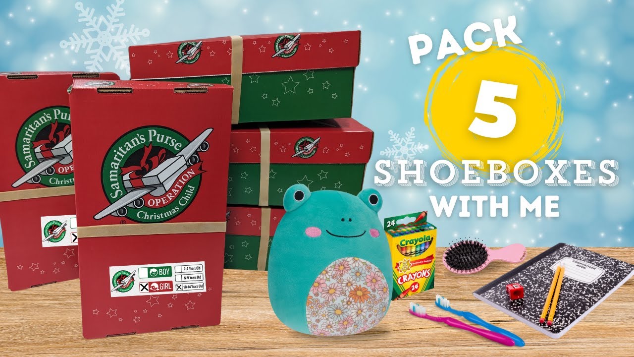 Five Girl 10-14 shoeboxes - No Theme - Operation Christmas Child - Packing Video asmr