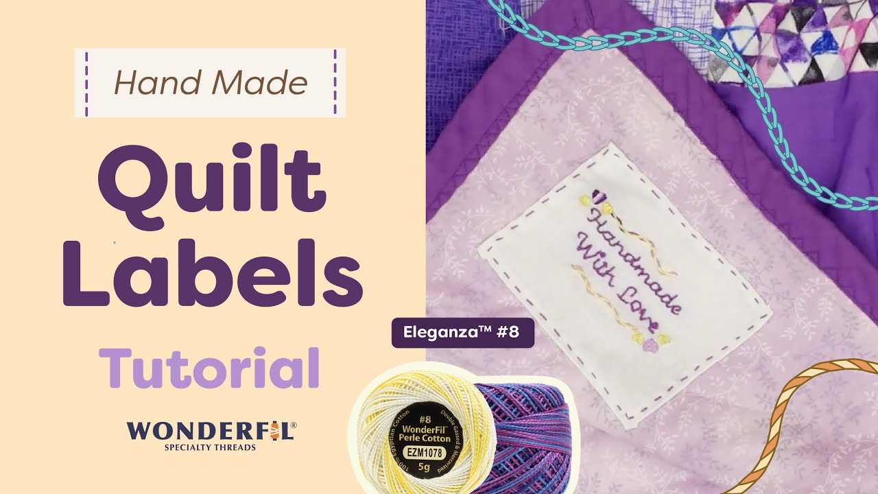 ✨How  To Make Hand Embroidered Quilt Labels: With the Rinse Away Design Sheet✨