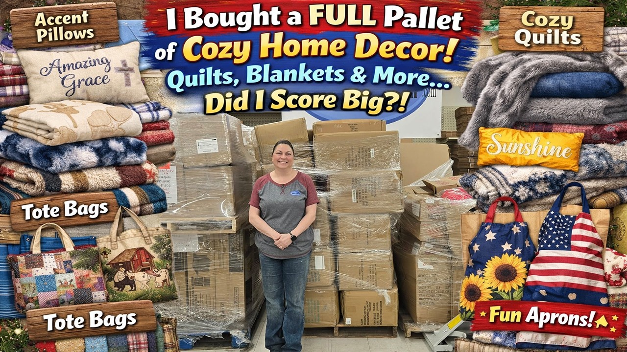 I Bought a FULL Pallet of Cozy Home Decor! Quilts, Blankets & More… Did I Score Big?!