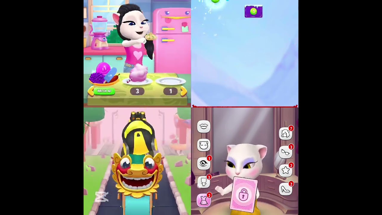 My talking Tom🆚 My talking Angela 2 🆚 My talking Angela🆚 Tom Hero