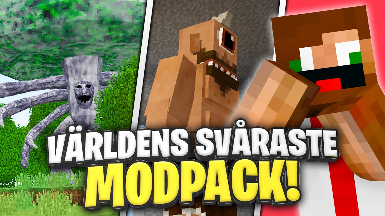 H&auml;r &auml;r v&auml;rldens SV&Aring;RASTE MODPACK till Minecraft!