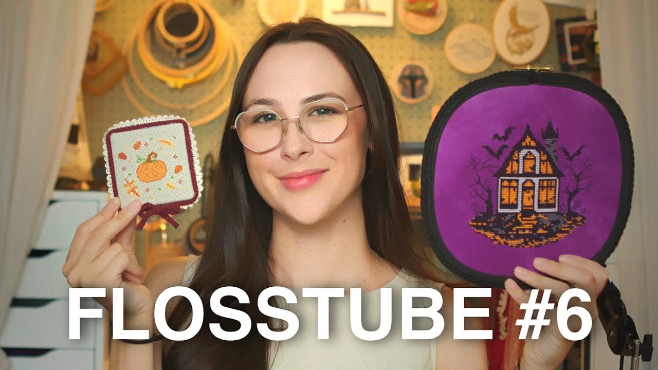 Flosstube #6 | August Cross Stitch Recap + Finishes, FFOs & Giveaway!