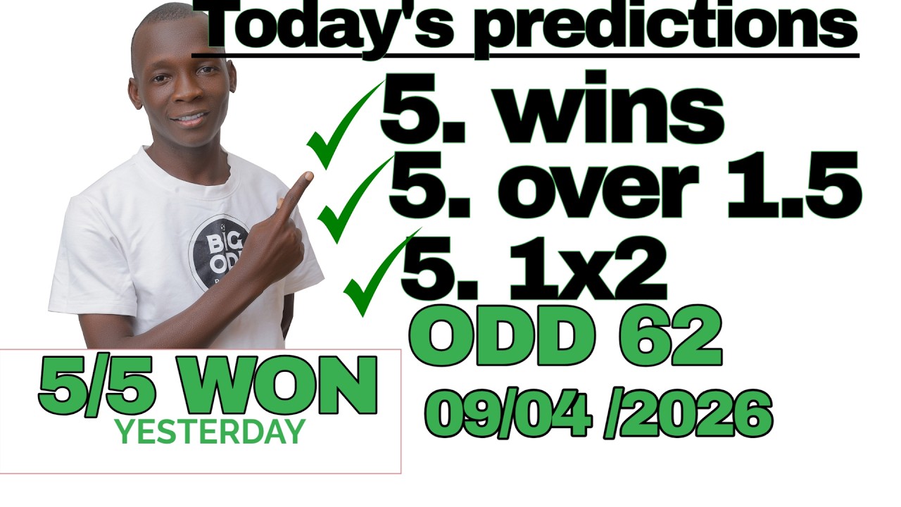 5 SURE WINS BETTING TIPS 09/04/2026 SOCCER PREDICTIONS TODAY | BETTING TIPS, #footballpredictions