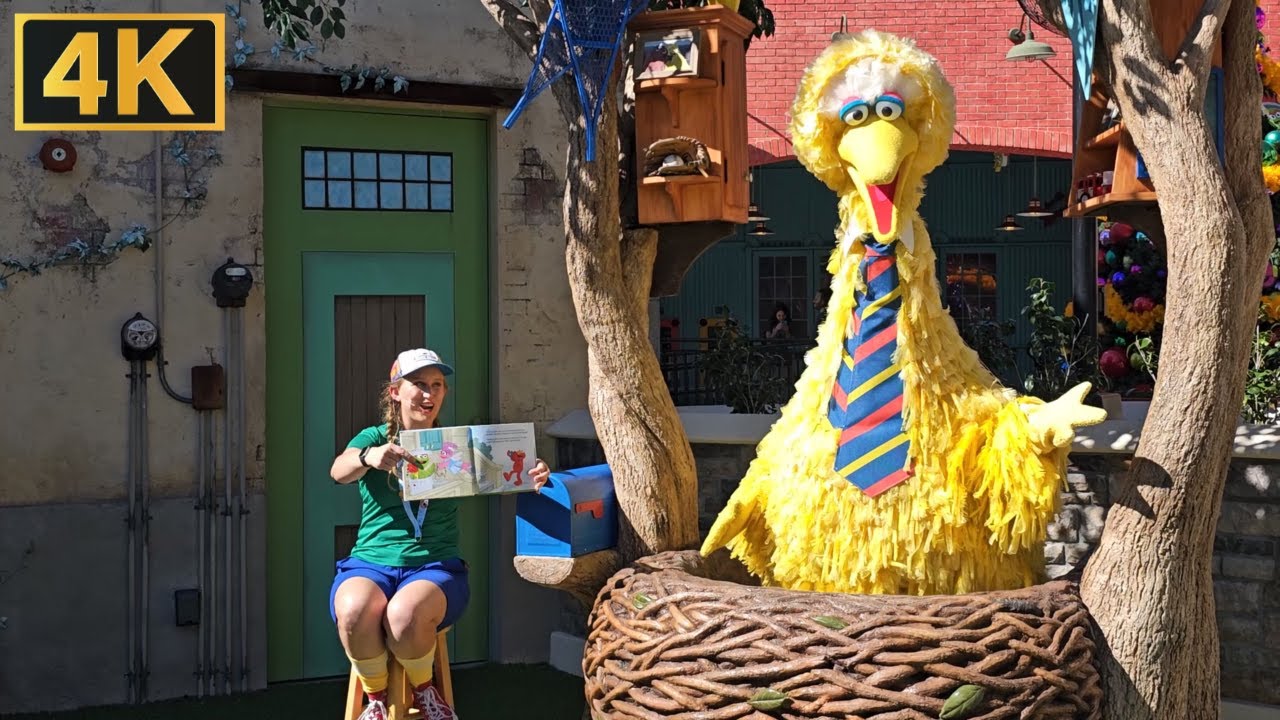 Storytime «Улица Сезам», Big Bird 4K (Полный аттракцион) SeaWorld Orlando — 5 ноября 2023 г.