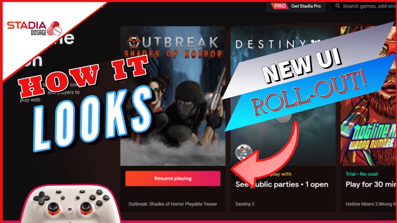 How The New Stadia UI Overhaul Will Look for Users