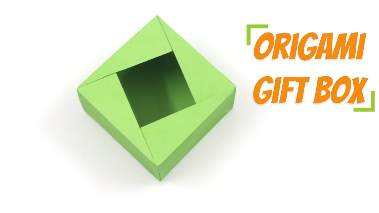 How to Make a Paper Box without glue - Origami Gift Box Making - DIY Paper Box