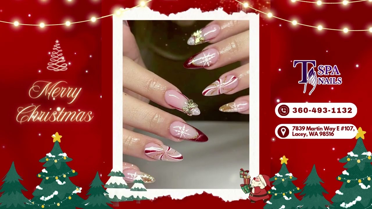 Celebrate the Season with Elegant Christmas Nails at T Spa Nails