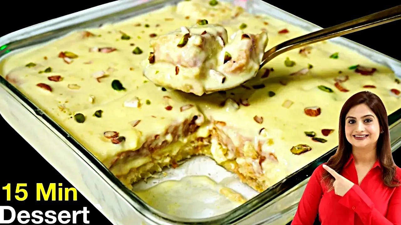 केवल 2 कप दूध से बनाये 15 Min मैं येह जबरदस्त कस्टर्ड केक | 15 Minutes Dessert Recipe | Custard Cake