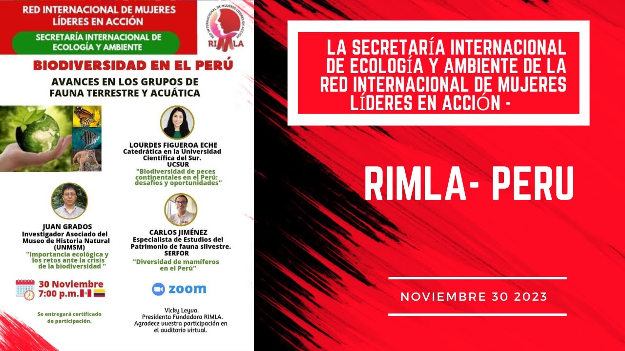 RIMLA presenta LA BIODIVERSIDAD EN EL PERU, Fauna Terrestre y Acuatica