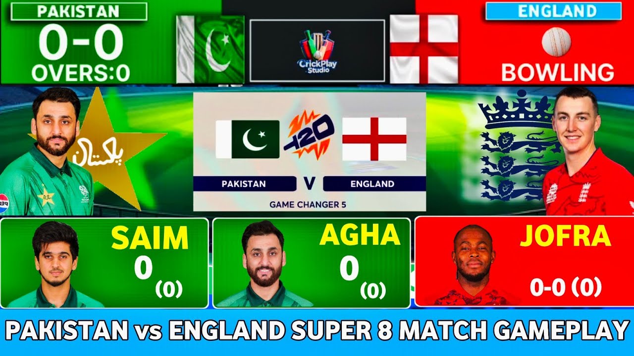 Pakistan vs England T20 Match | Super 8 | Simulation Gameplay