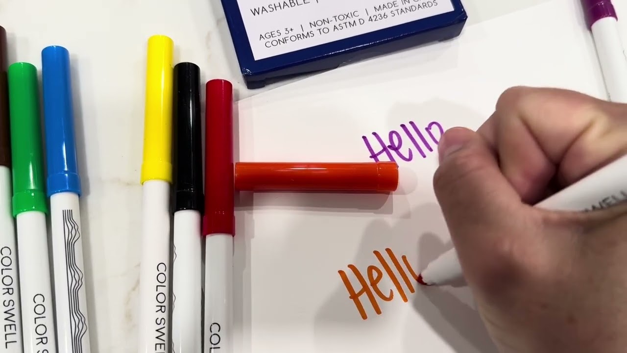 Watch Before Buying - Color Swell 8-Pack Super Tip Markers – Washable, Non-Toxic, Ideal for Kids