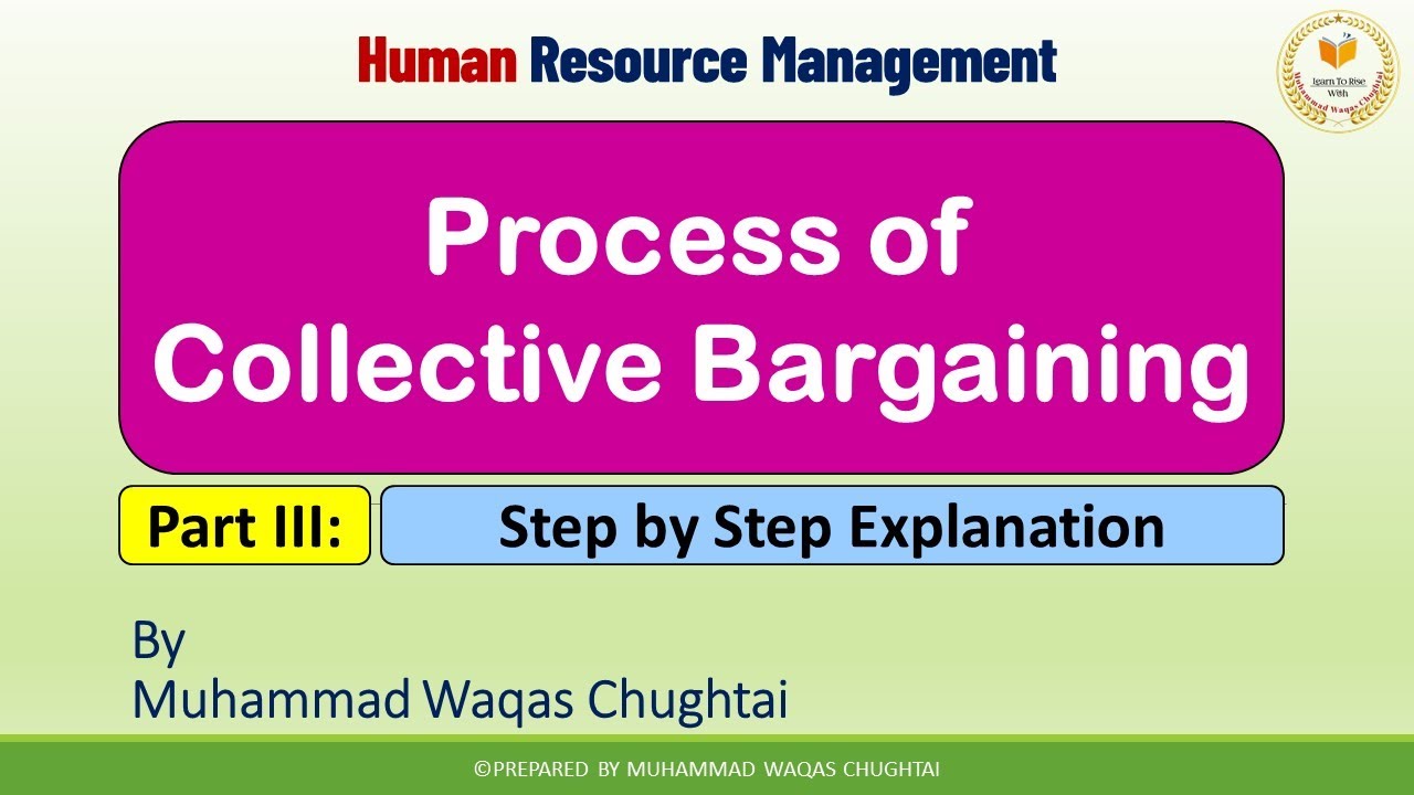 Process of Collective Bargaining | Step by Step Explanation in Hindi/Urdu | Part-III