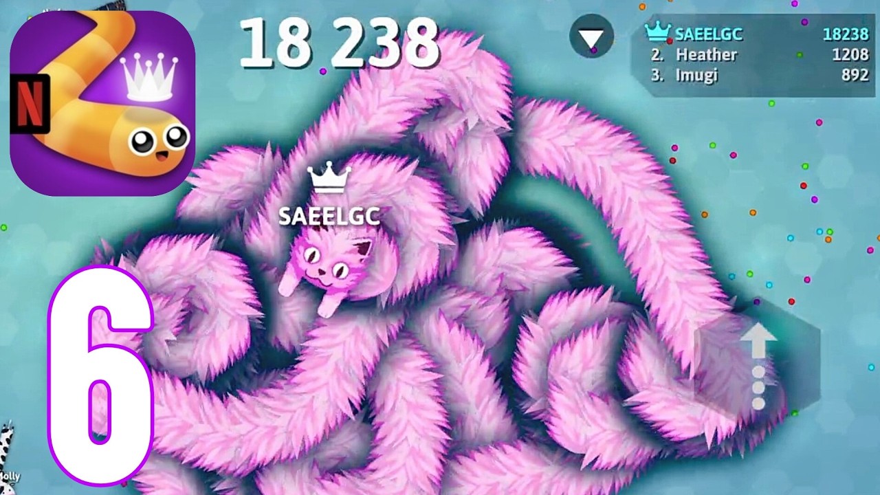 Snake.io NETFLIX - Gameplay Walkthrough Part 6 - Bubblegum (ios,Android)