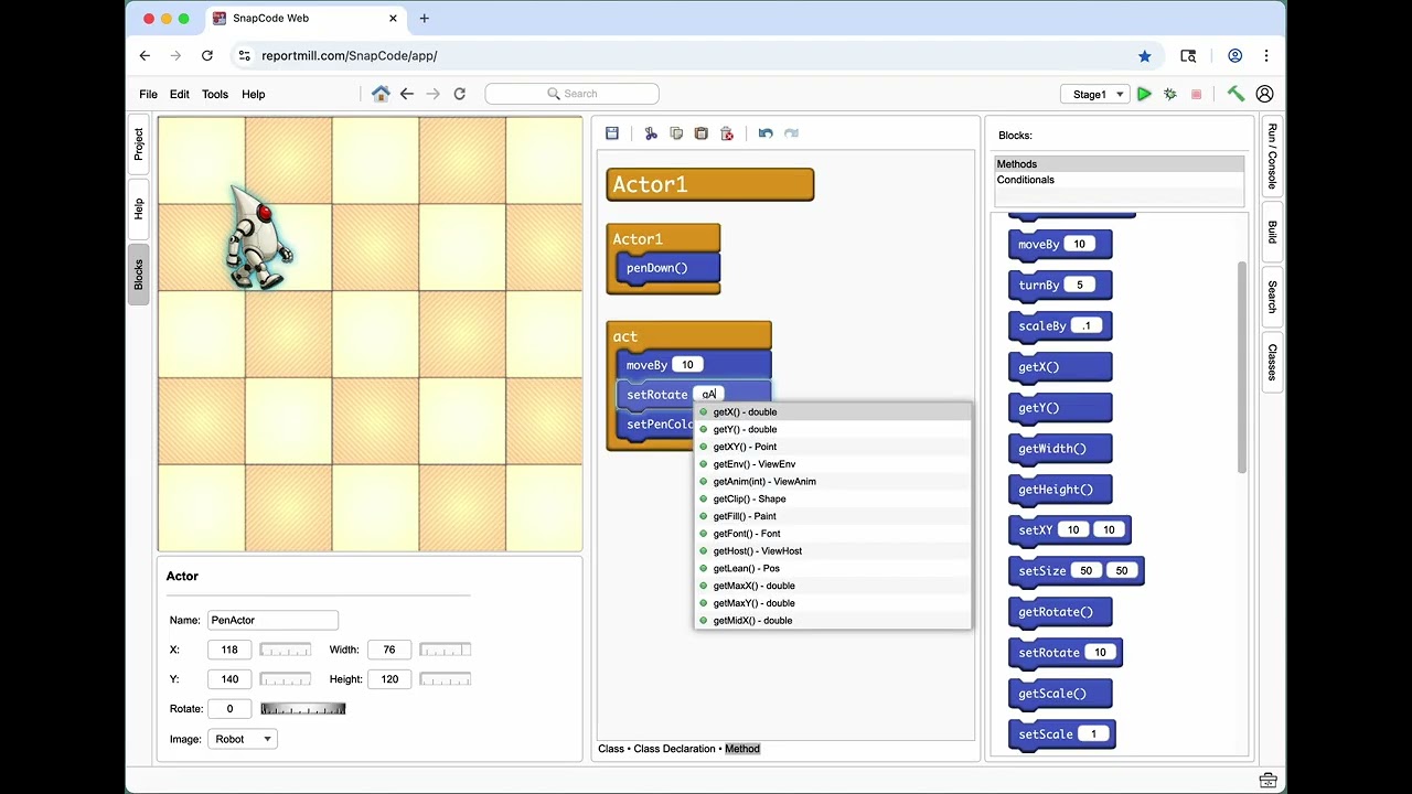 SnapCode Block Coding Demo