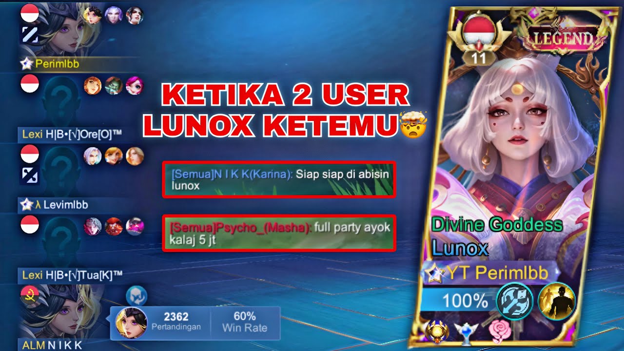 KETEMU LUNOX 2300 MATCH🔥 AKU AMBIL LUNOXNYA HAHA…🗿