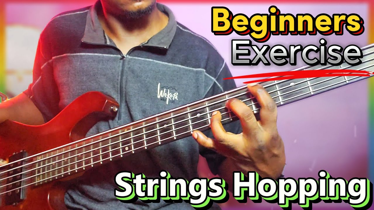 Easily Pluck through Strings With this 2 Hopping Bass Guitar Exercise / BEGINNERS BASS LESSONS