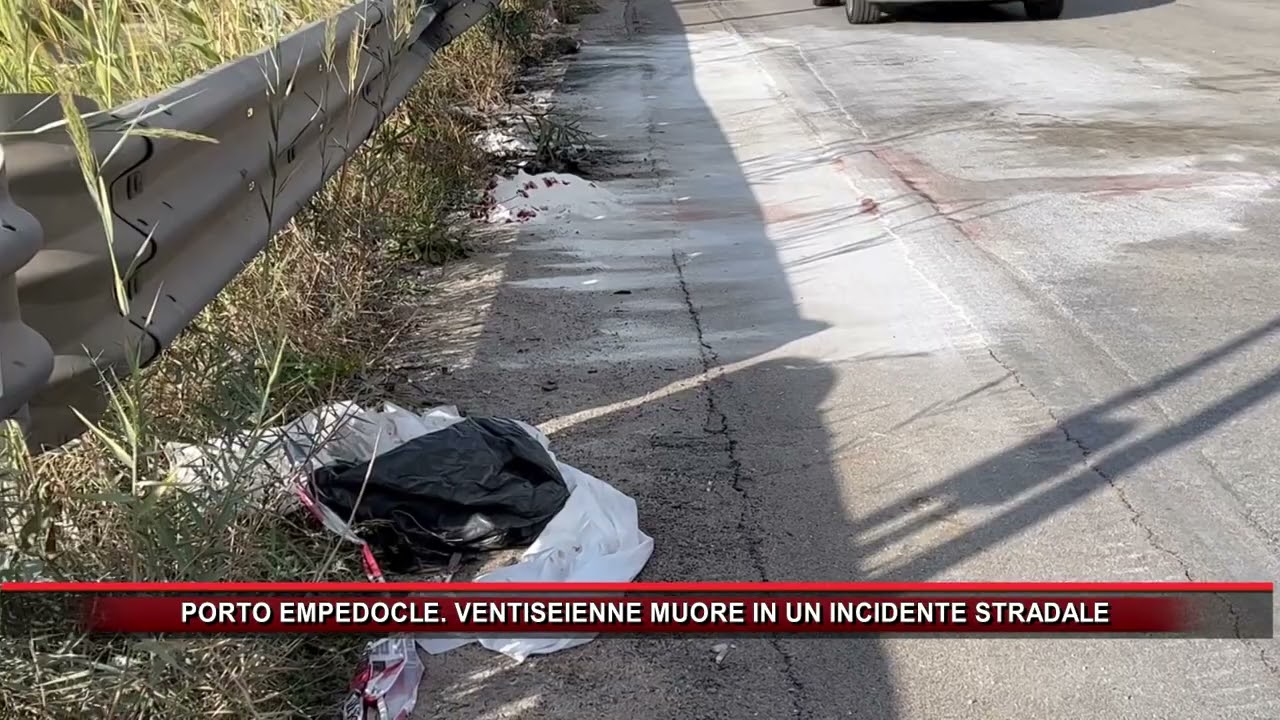 PORTO EMPEDOCLE  VENTISEIENNE MUORE IN UN INCIDENTE STRADALE
