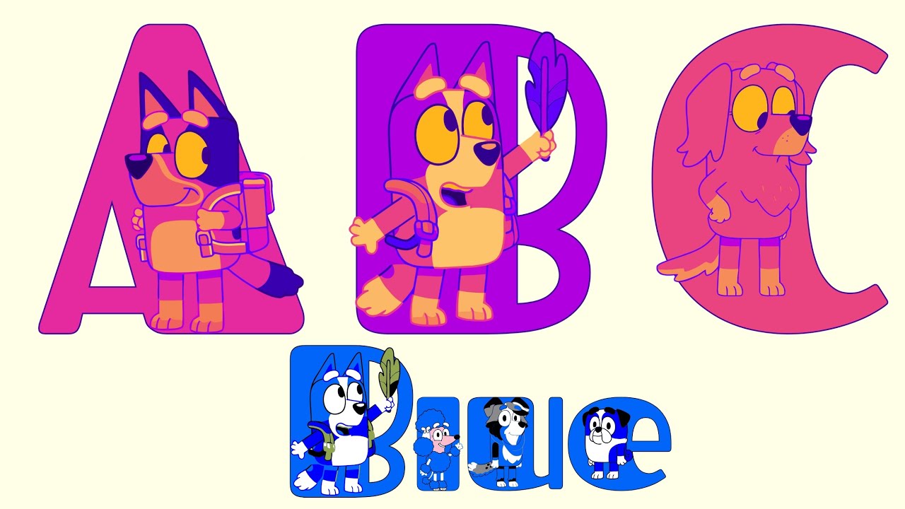 Песенка про синий цвет и буквы алфавита Bluey Blue Color ABC Song + Песенка про синий цвет + Сини...
