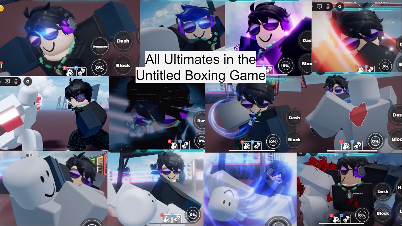 All Ultimates in the Untitled Boxing Game + White Ash and Void style - Roblox