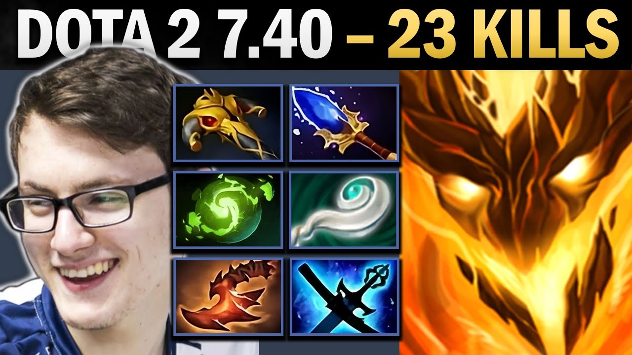 Shadow Fiend Pro MID with 23 Kills and Euls - Dota 2 Gameplay