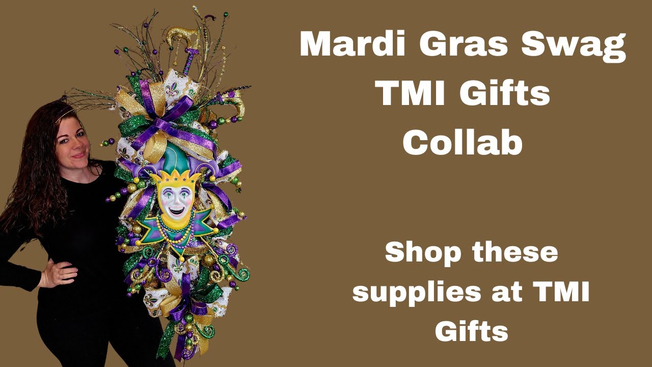 How to make a Mardi Gras swag using supplies from TMI Gifts Collab