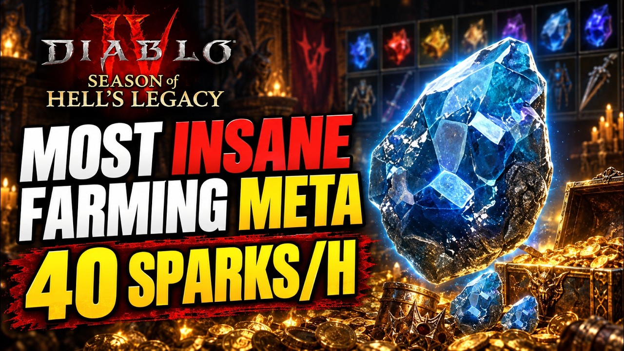 БЕЗУМНЫЙ фарм &mdash; мета: 40 искр в час! | Diablo 4, 15-й сезон