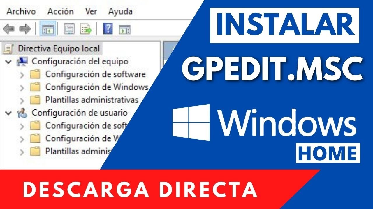 ✅ INSTALAR Gpedit.msc en Windows 10 Home | Editor de Directivas de Grupo Local