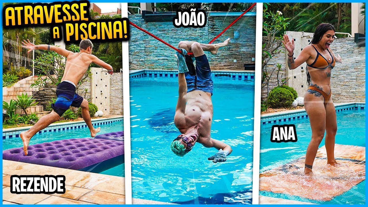 QUEM ATRAVESSAR A PISCINA COM ITENS DA CASA GANHA 5000R$ [ REZENDE EVIL ]