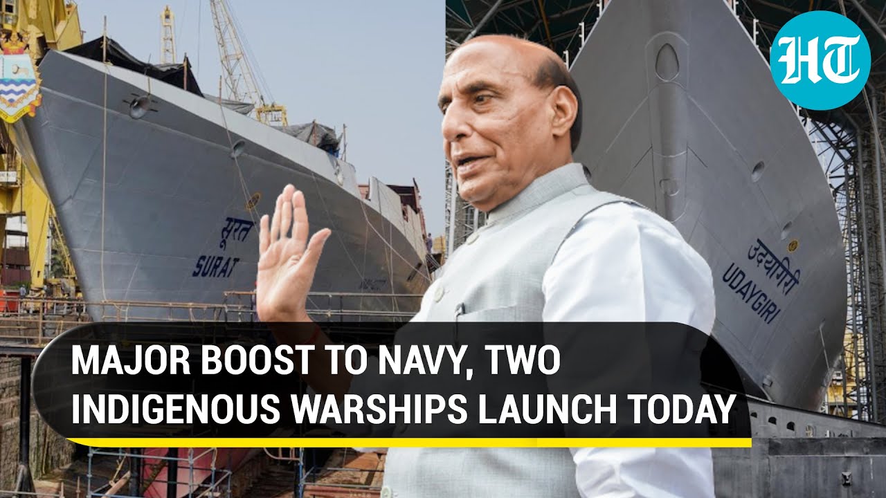&lsquo;Made-in-India' warships Surat & Udaygiri to be launched in Mumbai; more firepower to Navy