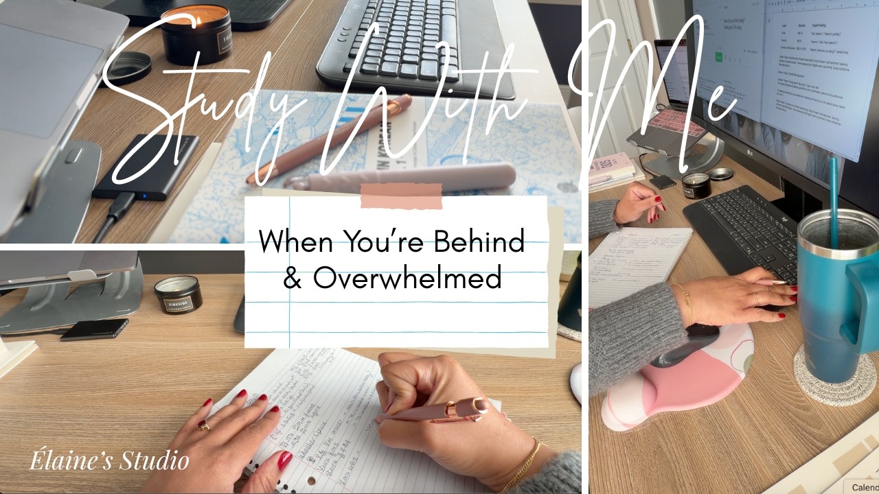 Study With Me (3×30 Pomodoro) | When You’re Behind and Overwhelmed