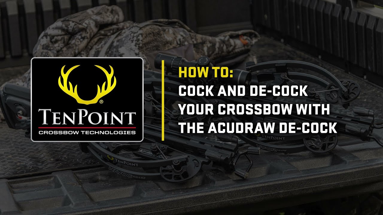 TenPoint ACUdraw De-Cock: как взводить и спускать арбалет с помощью Titan De-Cock